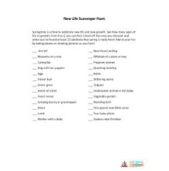 New Life Scavenger Hunt